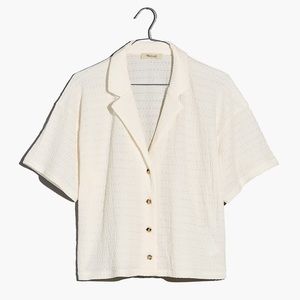 RESERVED. Madewell Crinkle-Knit Button-Front Top